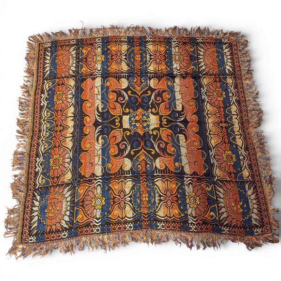 Vintage Mid-Century Italian Jacquard Tapestry Wall Hanging with Giardino Pattern